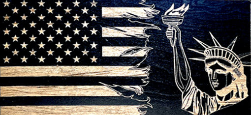 Patriotic Laser Engraved