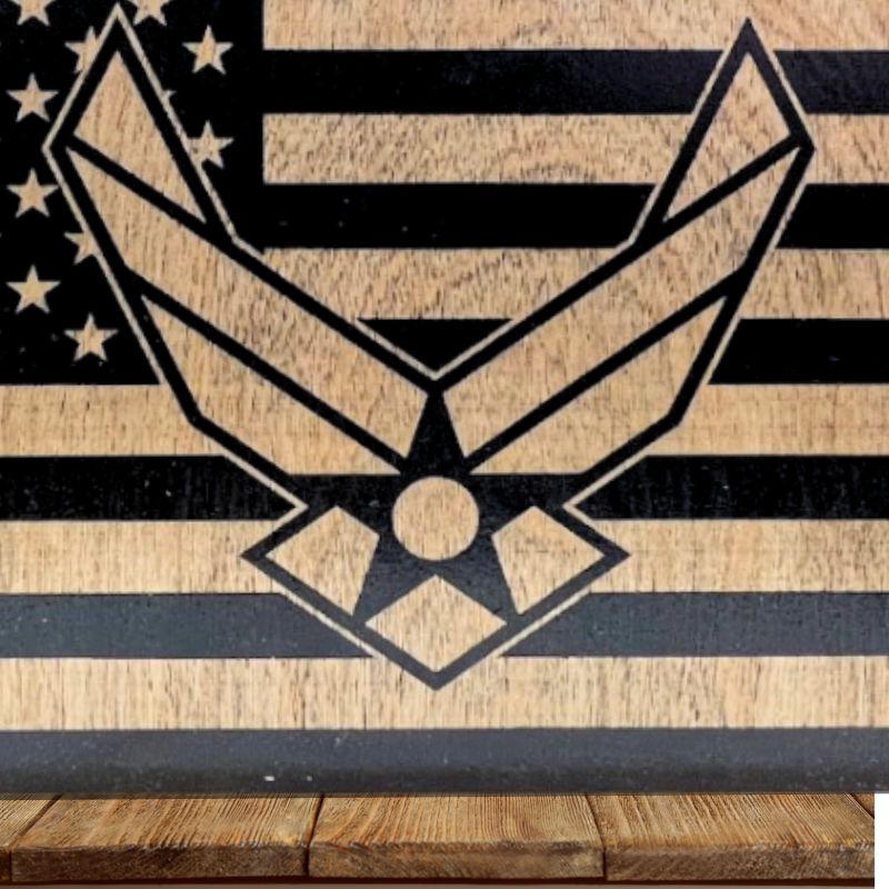 Close-Up of Air Force Wings Laser Engraving