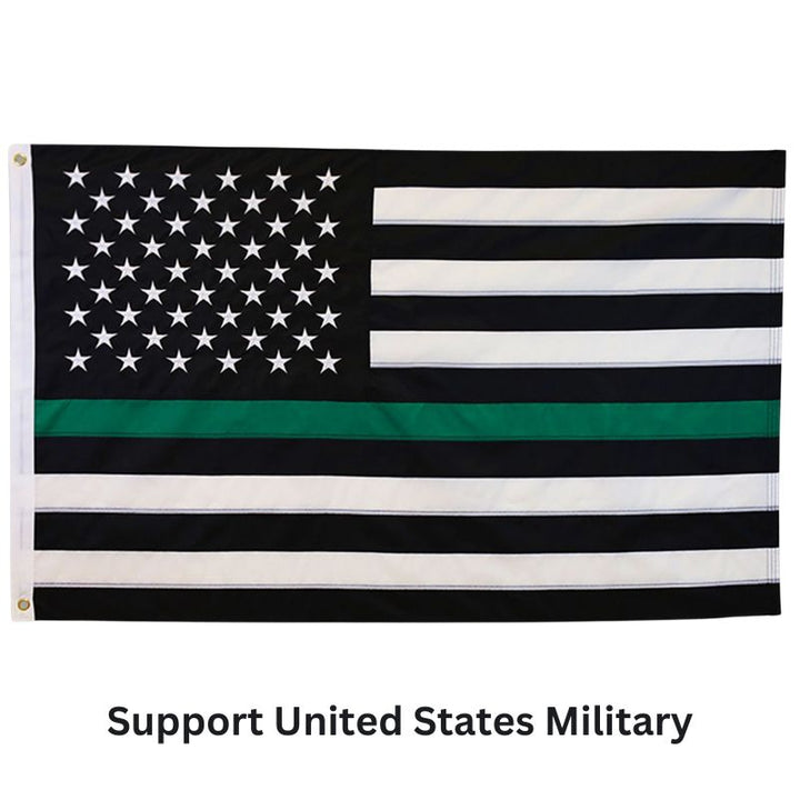 Dura-Star Thin Green Line Embroidered American Flag