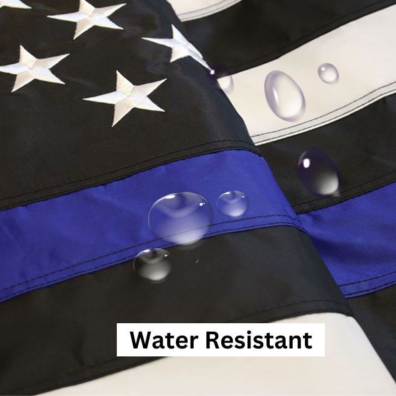 Dura-Star Thin Blue Line Embroidered American Flag Water Resistant