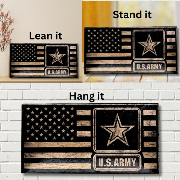 Ways  to Display Army Laser Engraved Wooden Flag