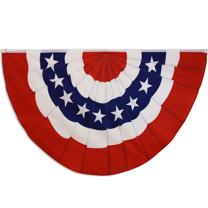 Poly-Star 5x3 Patriotic USA Printed Bunting Half-Circle Flag