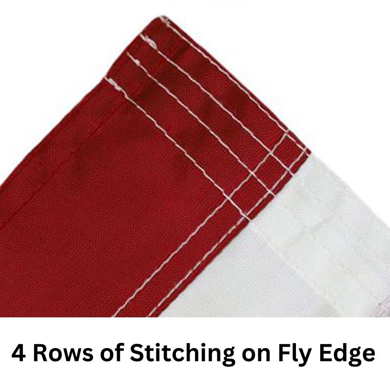 Poly-Star Flags have 4 Rows of Stitching on Fly Edge