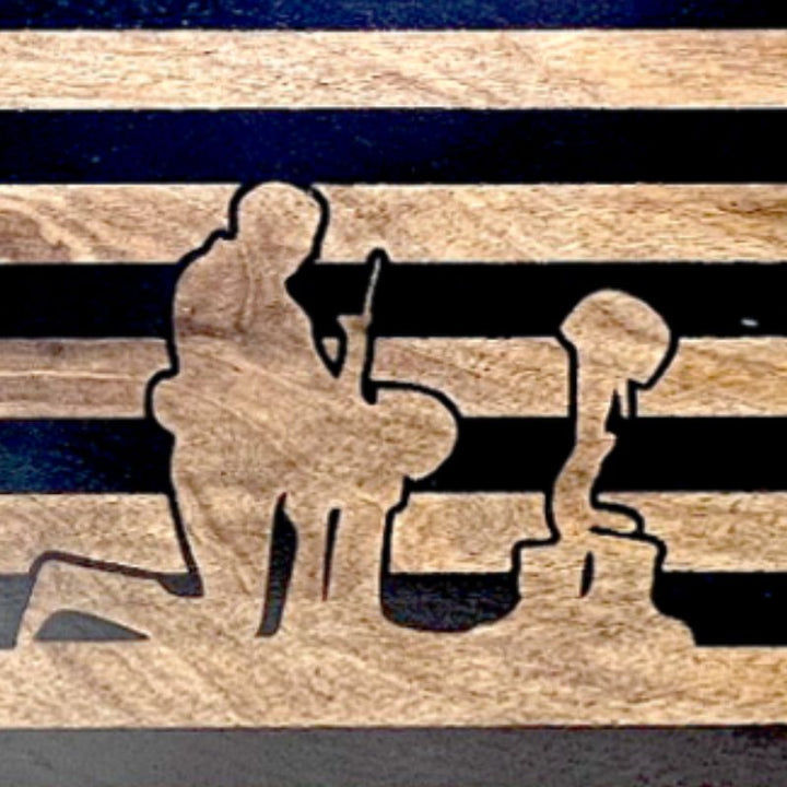 Close-Up of Laser Engraving