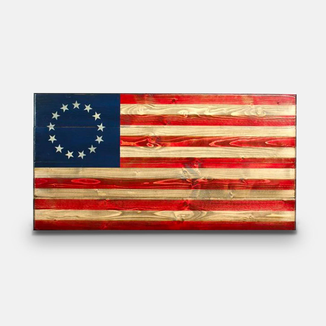 Flags of Valor Betsy Ross Wooden American Flag