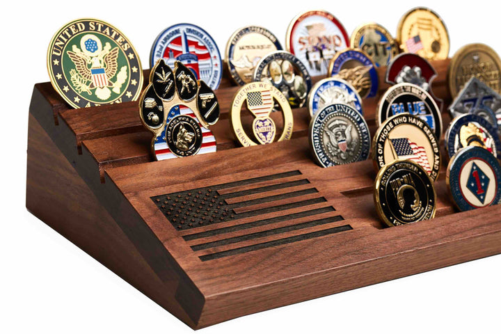 Flags of Valor Desktop Challenge Coin Holder