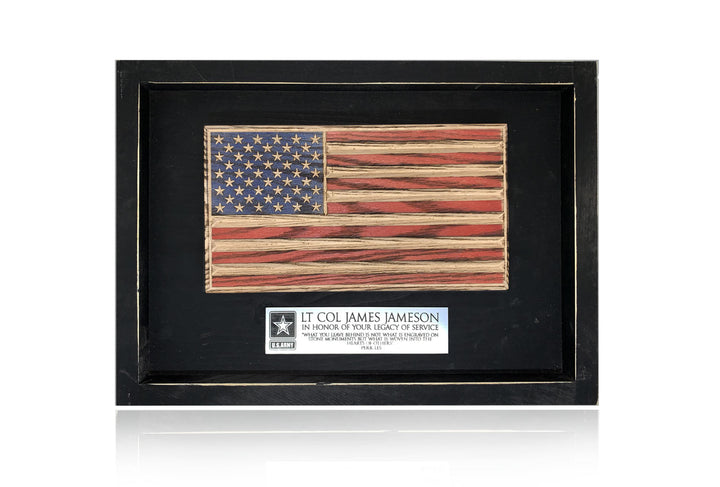 Flags of Valor Framed Wood American Flag