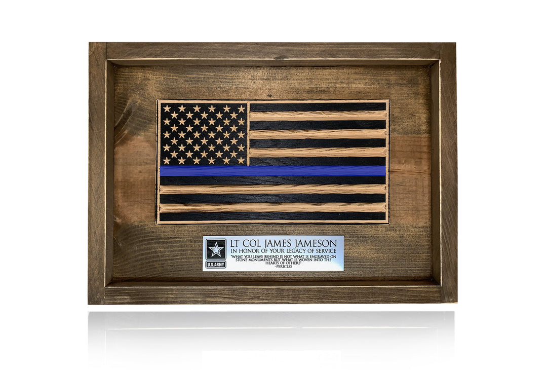 Flags of Valor Framed Wood American Flag