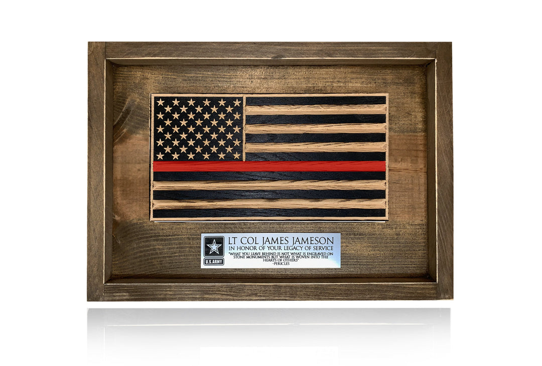 Flags of Valor Framed Wood American Flag