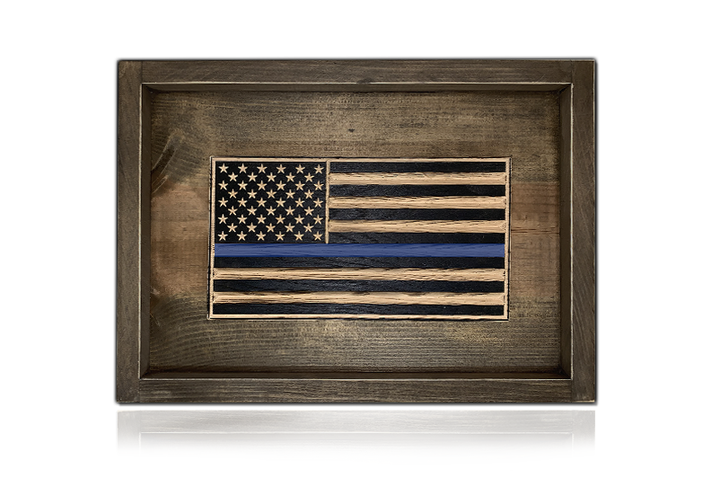 Flags of Valor Framed Wood American Flag