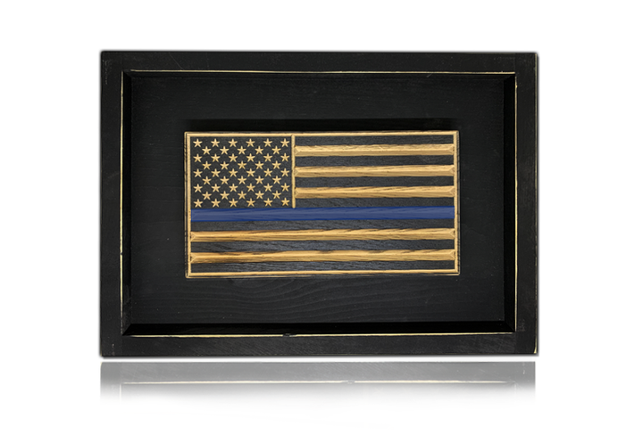 Flags of Valor Framed Wood American Flag