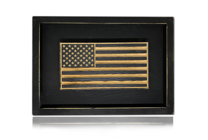 Flags of Valor Framed Wood American Flag