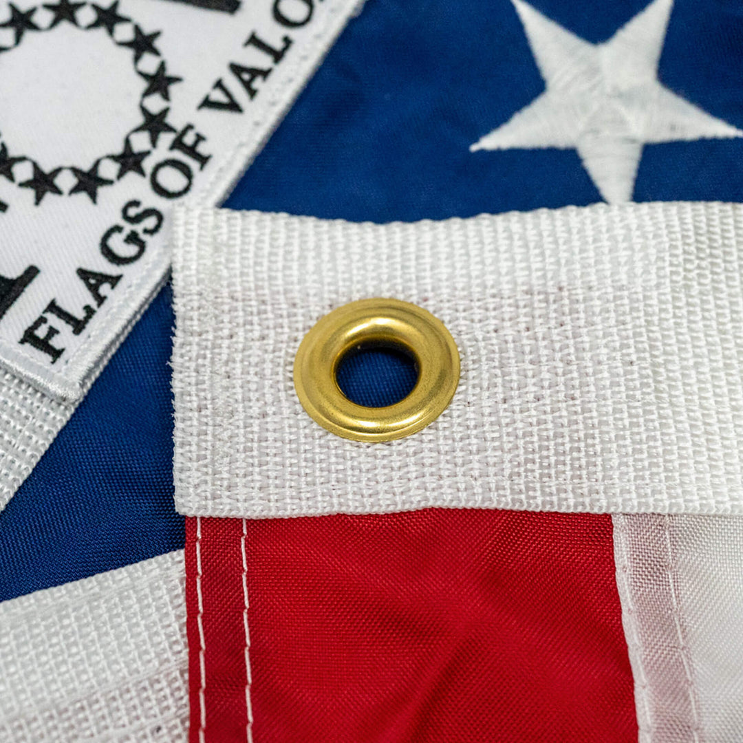 Flags of Valor Grommet on American Flag