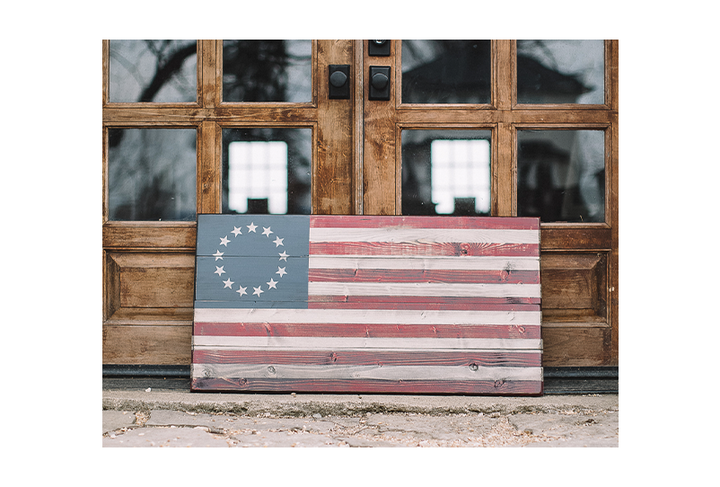 Flags of Valor Betsy Ross Wooden American Flag