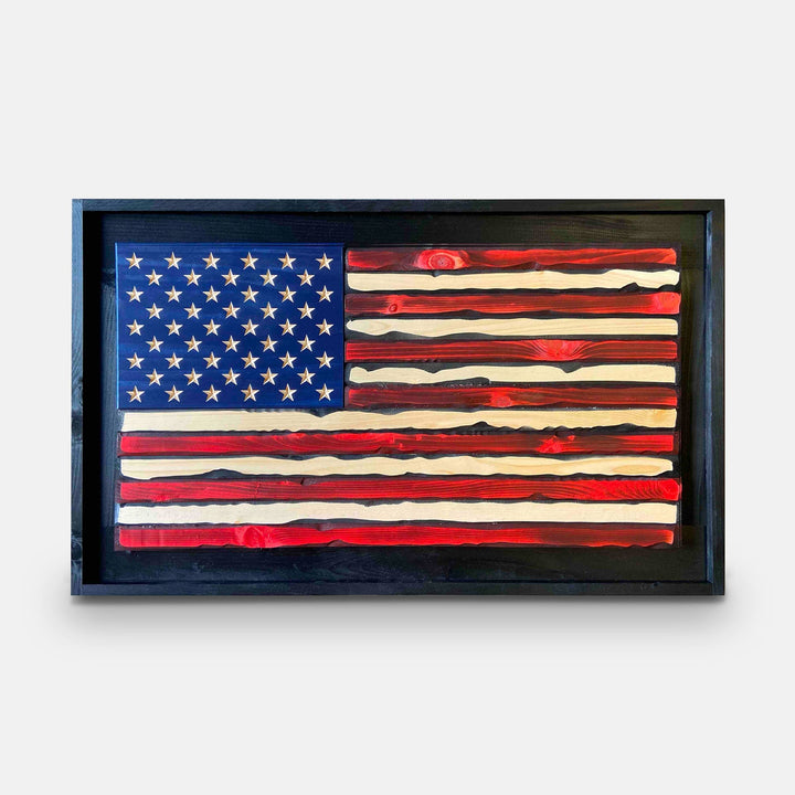 Flags of Valor Framed Wood American Flag