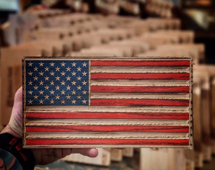 Flags of Valor Desktop Wood American Flag