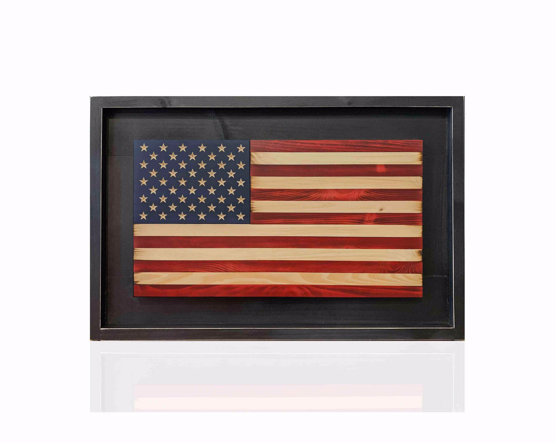 Flags of Valor Framed Wooden American Flag