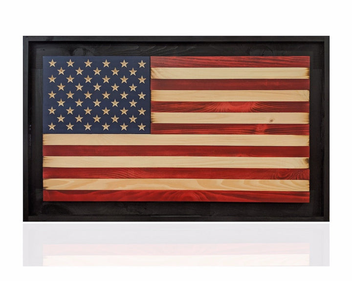 Flags of Valor Framed Wood American Flag