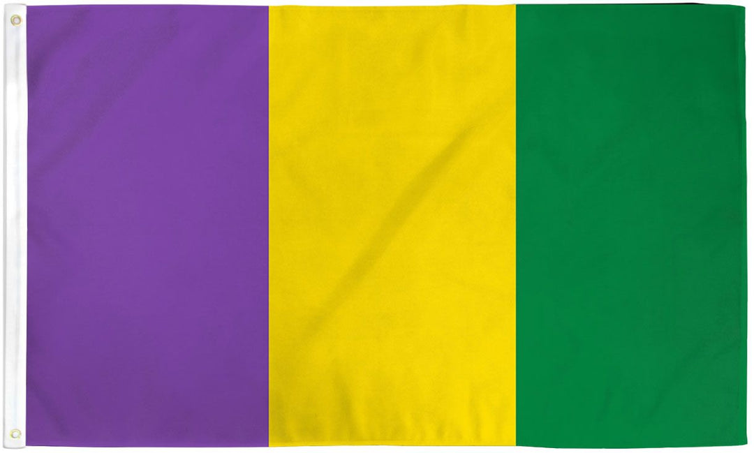 Poly-Star 3x5 Mardi Gras Flag