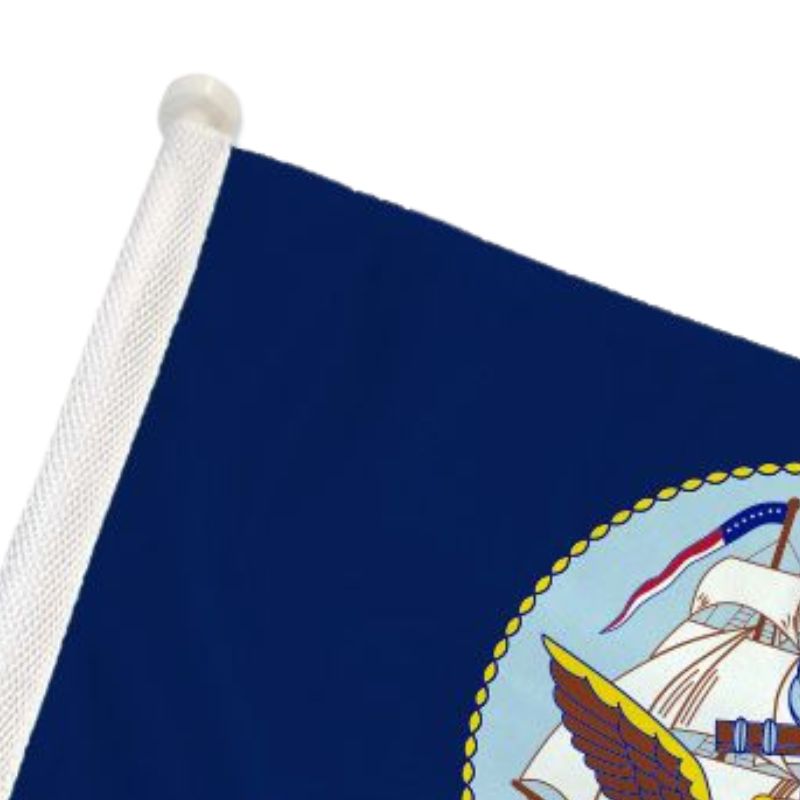 Dura-Star Navy Double-Sided Car Flag Close-Up