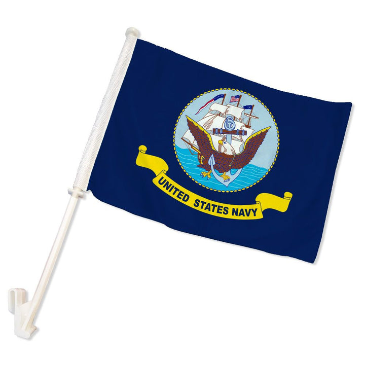 Dura-Star Navy Double-Sided Car Flag