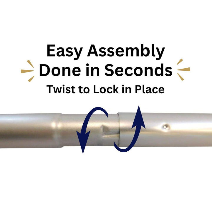 EASY ASSEMBLY 10 FT SILVER ALUMINUM IN-GROUND FLAGPOLE