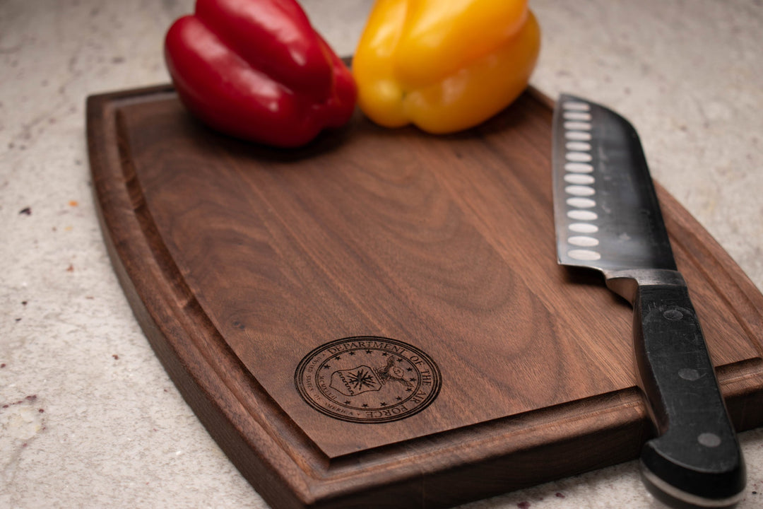 Flags of Valor Air Force Wooden Cutting Board