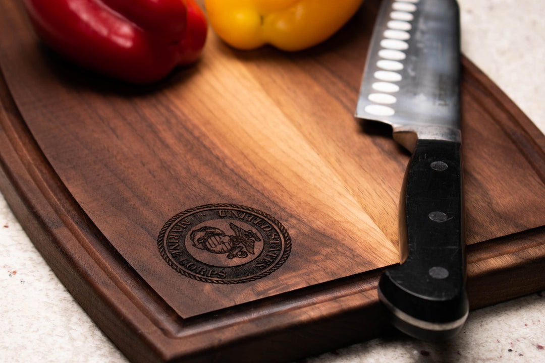 Flags of Valor Marine Corps Wooden Cutting Board