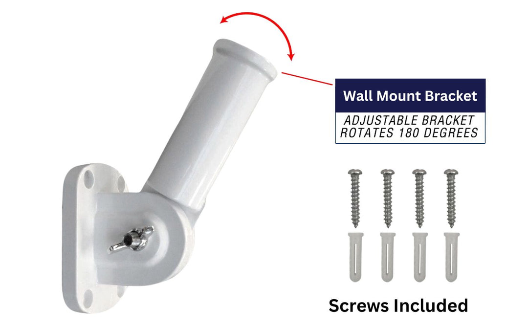 White Dura-Star Wall Mount Bracket for Flag Pole