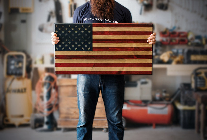 Flags of Valor Wooden American Flag