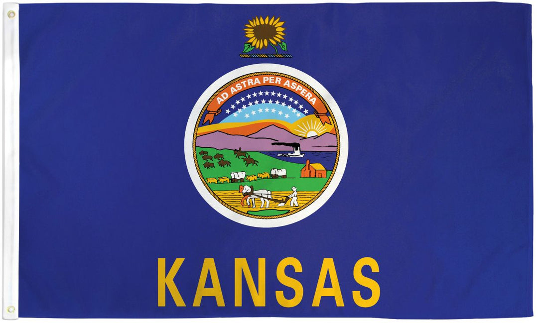 Poly-Star 3x5 Kansas State Flag