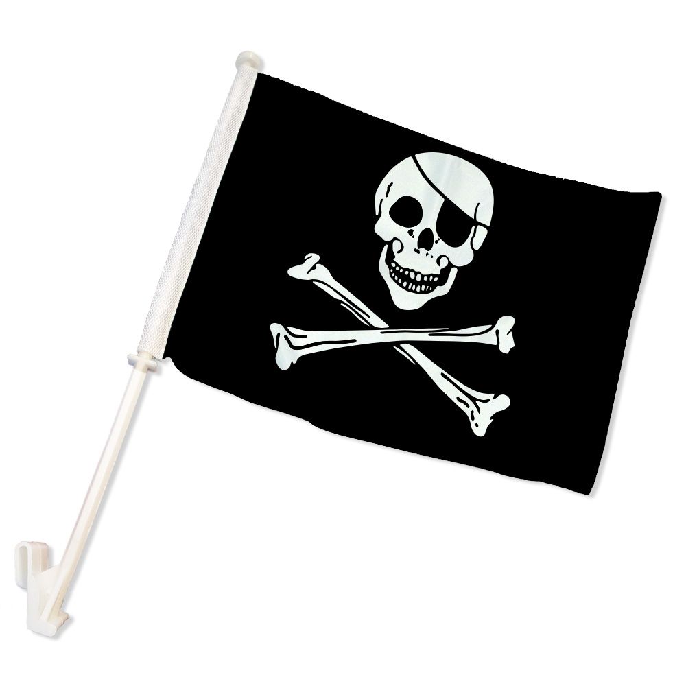 Dura-Star Pirate Double-Sided Car Flag