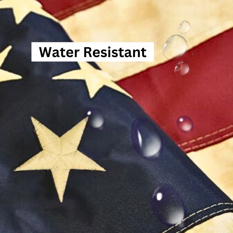 Dura-Star Tea Dyed Embroidered American Flag Water Resistant