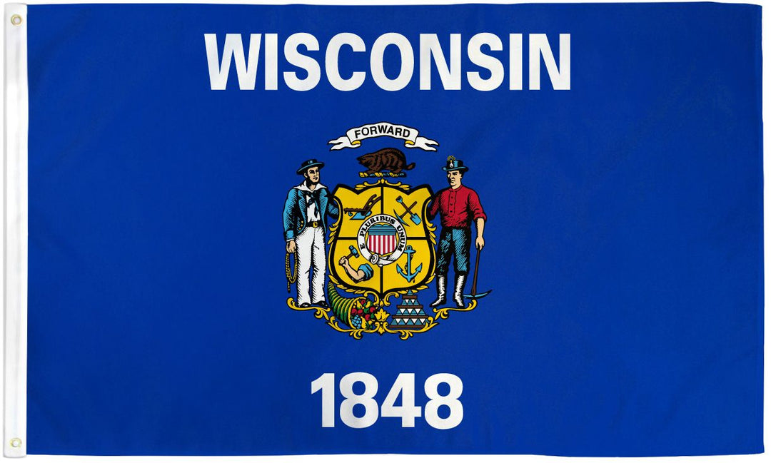 Poly-Star 3x5 Wisconsin State Flag